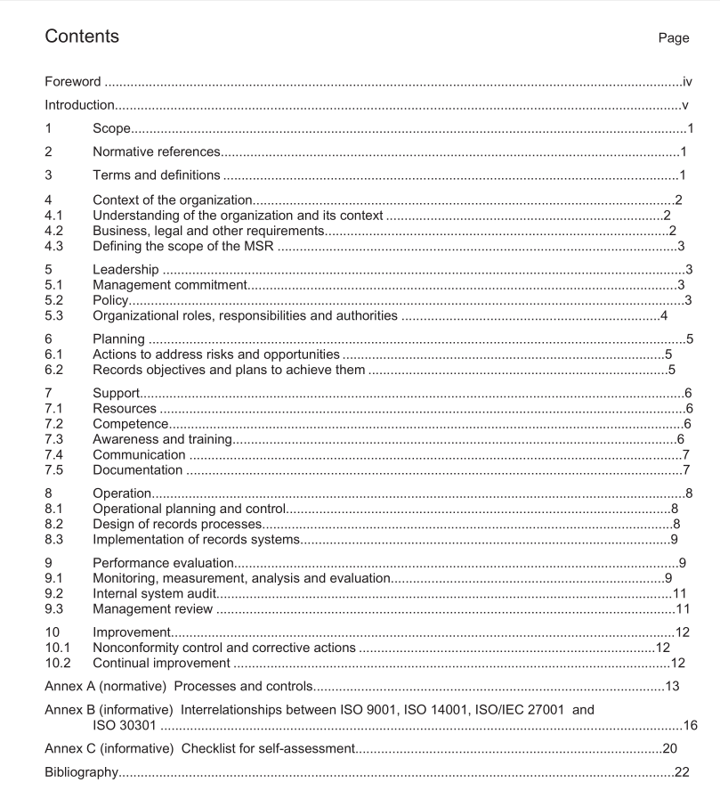 BS ISO 30301:2011 pdf free download